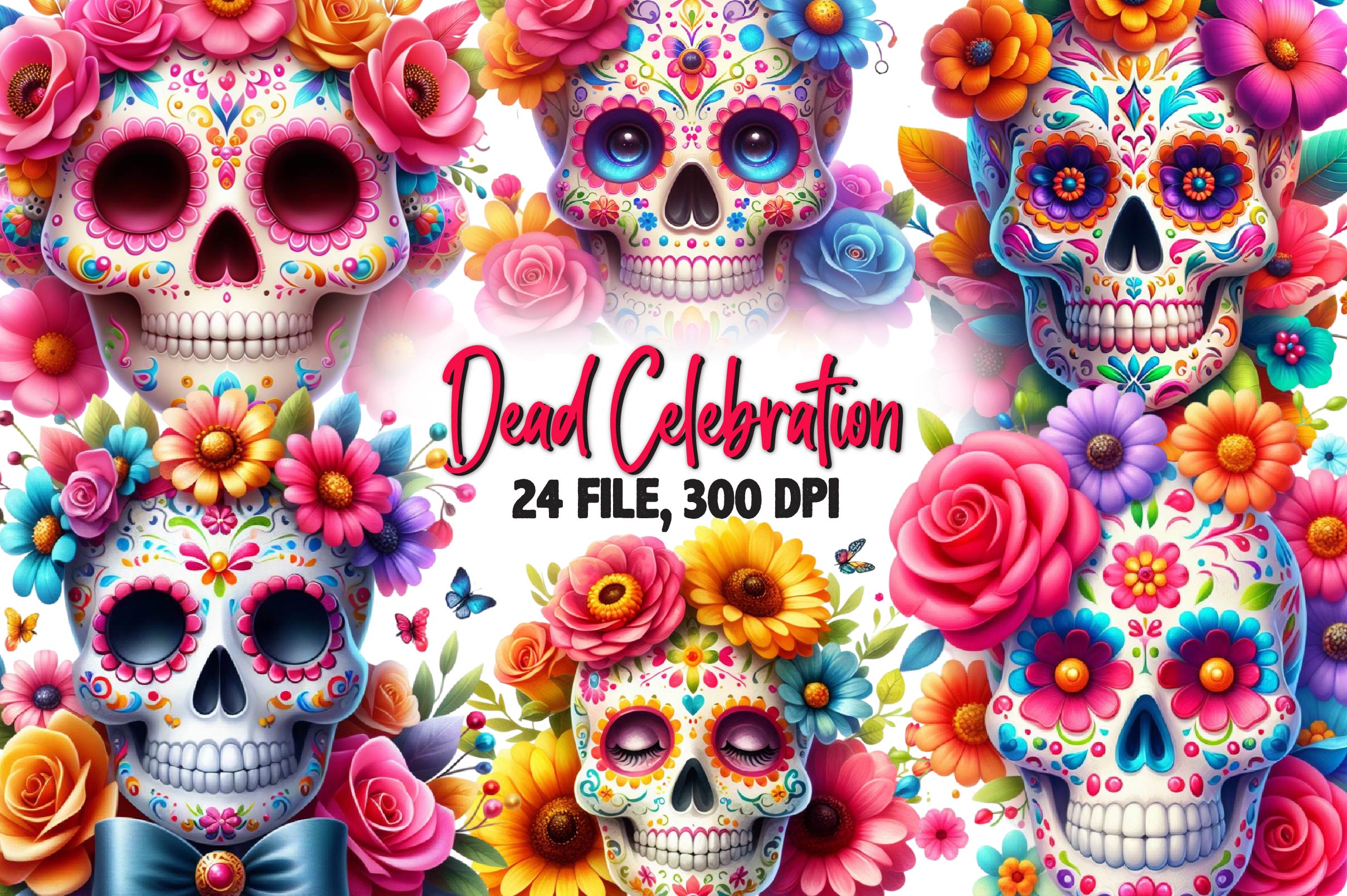 Day Of The Dead Celebration Clipart Bundle - CraftNest - Digital Crafting and Art