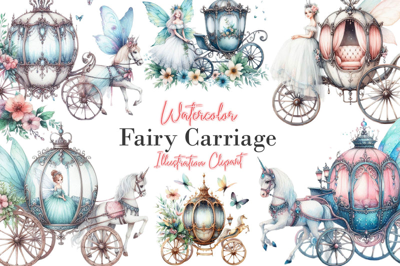 Fairy Carriage Clipart Bundle - CraftNest - Digital Crafting and Art