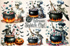 Funny Halloween Skeleton Chef Clipart Bundle