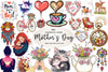 Hand Drawn Mothers Day Illustrations Clipart Bundle