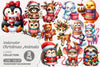 Christmas Cute Animals Clipart Bundle