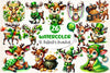 St Patricks Day Cute Reindeer Clipart Bundle 2