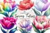 Spring Tulips Clipart Bundle
