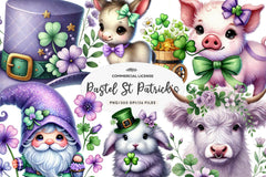 Pastel Purple St Patrick'S Clipart Bundle - CraftNest - Digital Crafting and Art