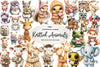 Kawaii Knitted Animals Mother's Day Clipart Bundle