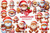 Santa Gingerbread Man Clipart Bundle