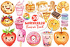 Kawaii Glitter Food Clipart Bundle 3