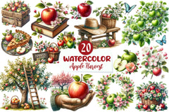 Spring Apple Harvest Clipart Bundle - CraftNest - Digital Crafting and Art