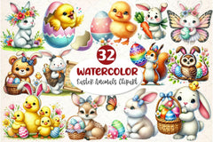 Easter Animals Clipart Bundle 2 - CraftNest - Digital Crafting and Art
