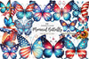 Memorial Day Butterfly Clipart Bundle