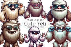 Cute Yeti Clipart Bundle 1 - CraftNest - Digital Crafting and Art