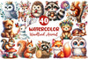 Cute Woodland Animal Clipart Bundle