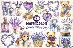 Lavender Mother's Day Clipart Bundle 2 - CraftNest - Digital Crafting and Art