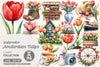 Amsterdam Summer Tulips Clipart Bundle