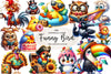 Quirky Funny Bird Clipart Bundle