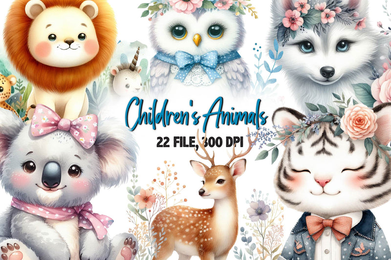Children's Animal Book Clipart Bundle - CraftNest - Digital Crafting and Art
