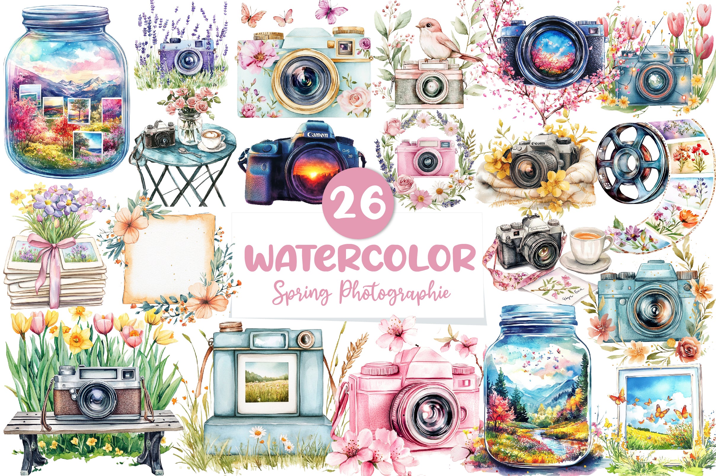 Spring Day Photography Clipart Bundle - CraftNest - Digital Crafting and Art