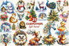 Christmas Light Animal Clipart Bundle