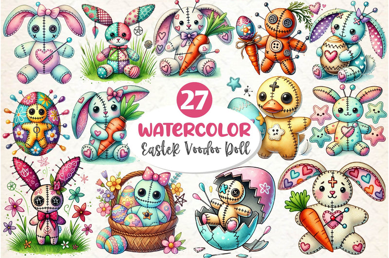 Cute Easter Voodoo Doll Clipart Bundle 2 - CraftNest - Digital Crafting and Art