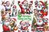 Funny Christmas Santa Clipart Bundle 4