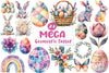 Mega Geometric Pastel Easter Clipart Bundle