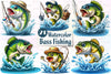 Bass Funny Fishing Clipart Bundle