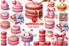 Macarons Valentine Day Love Sweet Clipart Bundle