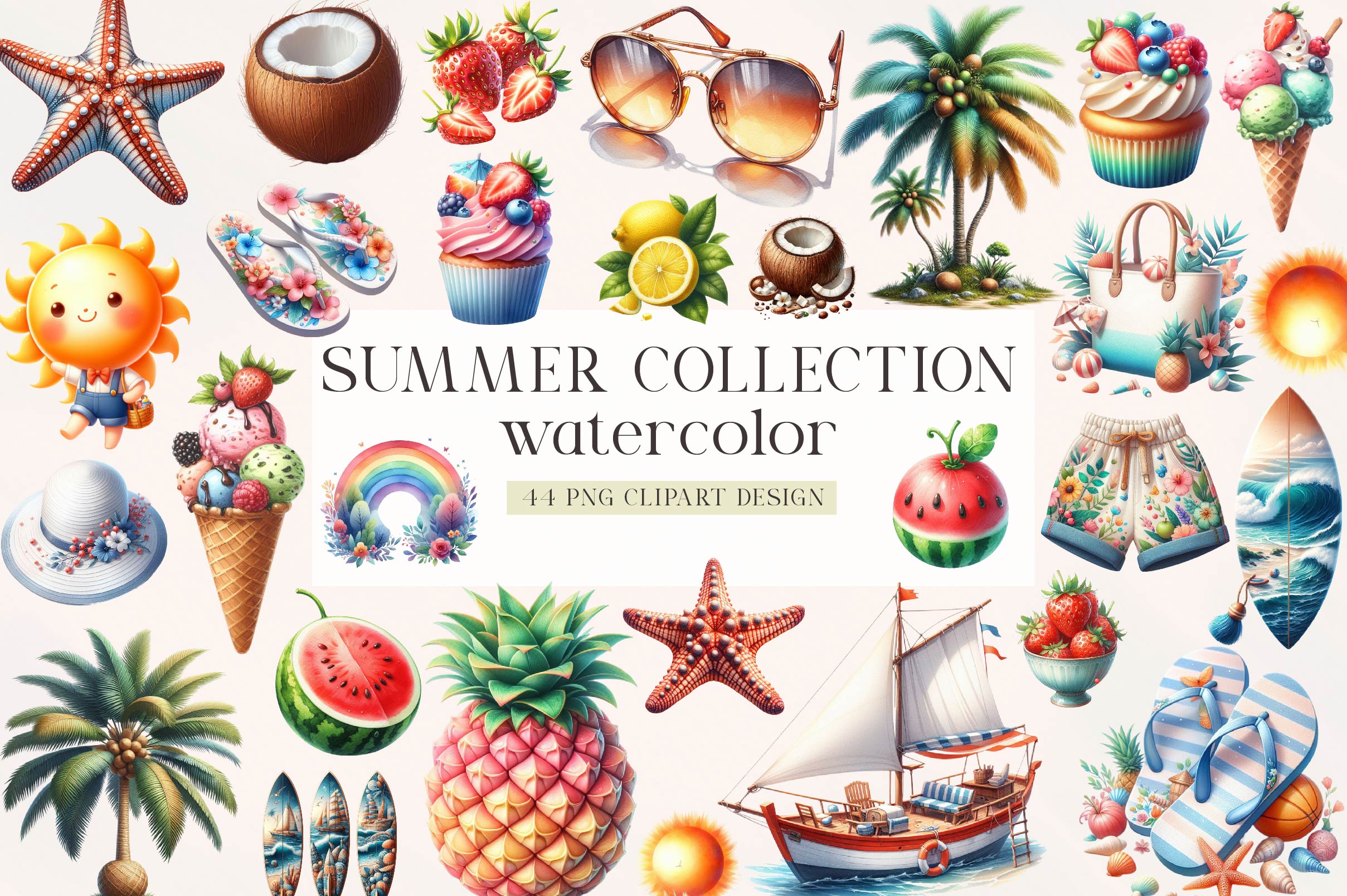 Summer Collection Clipart Bundle - CraftNest - Digital Crafting and Art