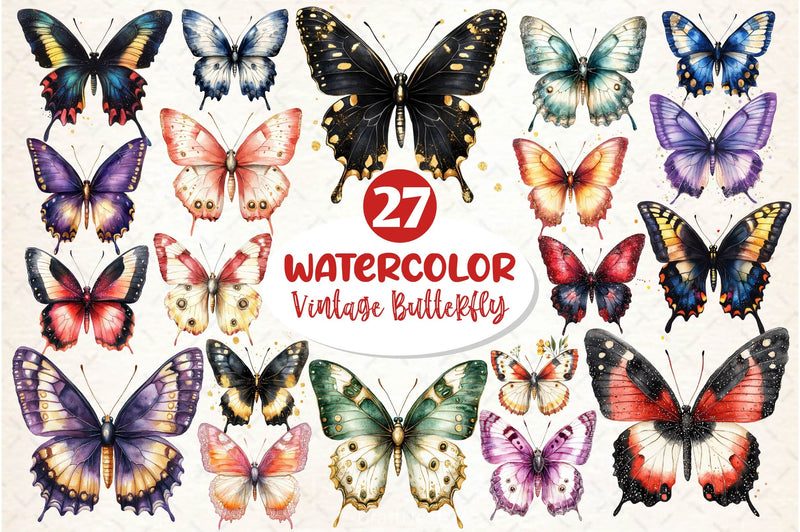 Glitter Butterfly Clipart Bundle 5 - CraftNest - Digital Crafting and Art