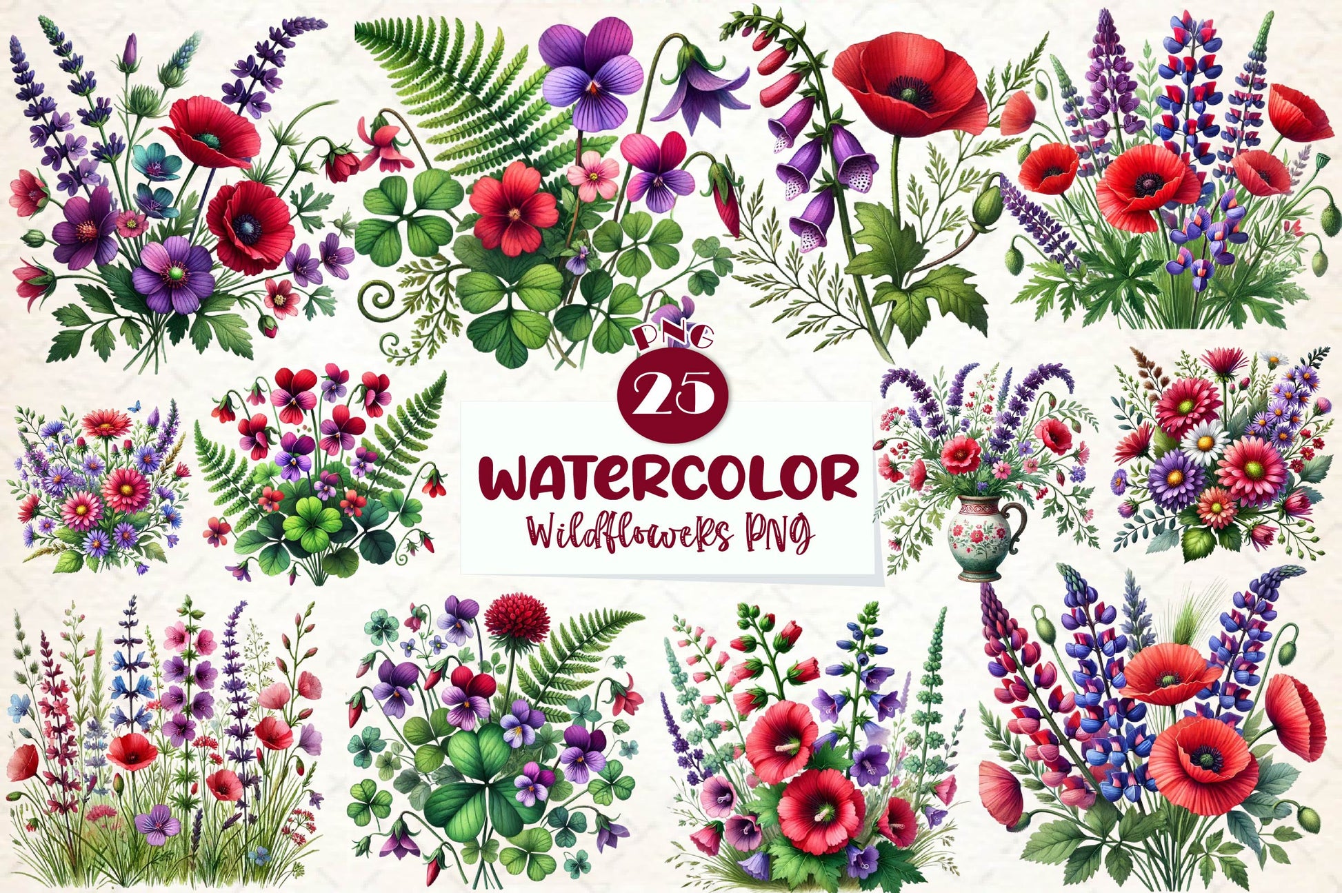Wildflowers Clipart Bundle - CraftNest - Digital Crafting and Art