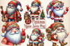 Hippie Santa Claus Clipart Bundle