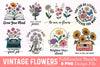Vintage Flowers Clipart Bundle 6