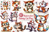 Crazy Funny Cat Clipart Bundle
