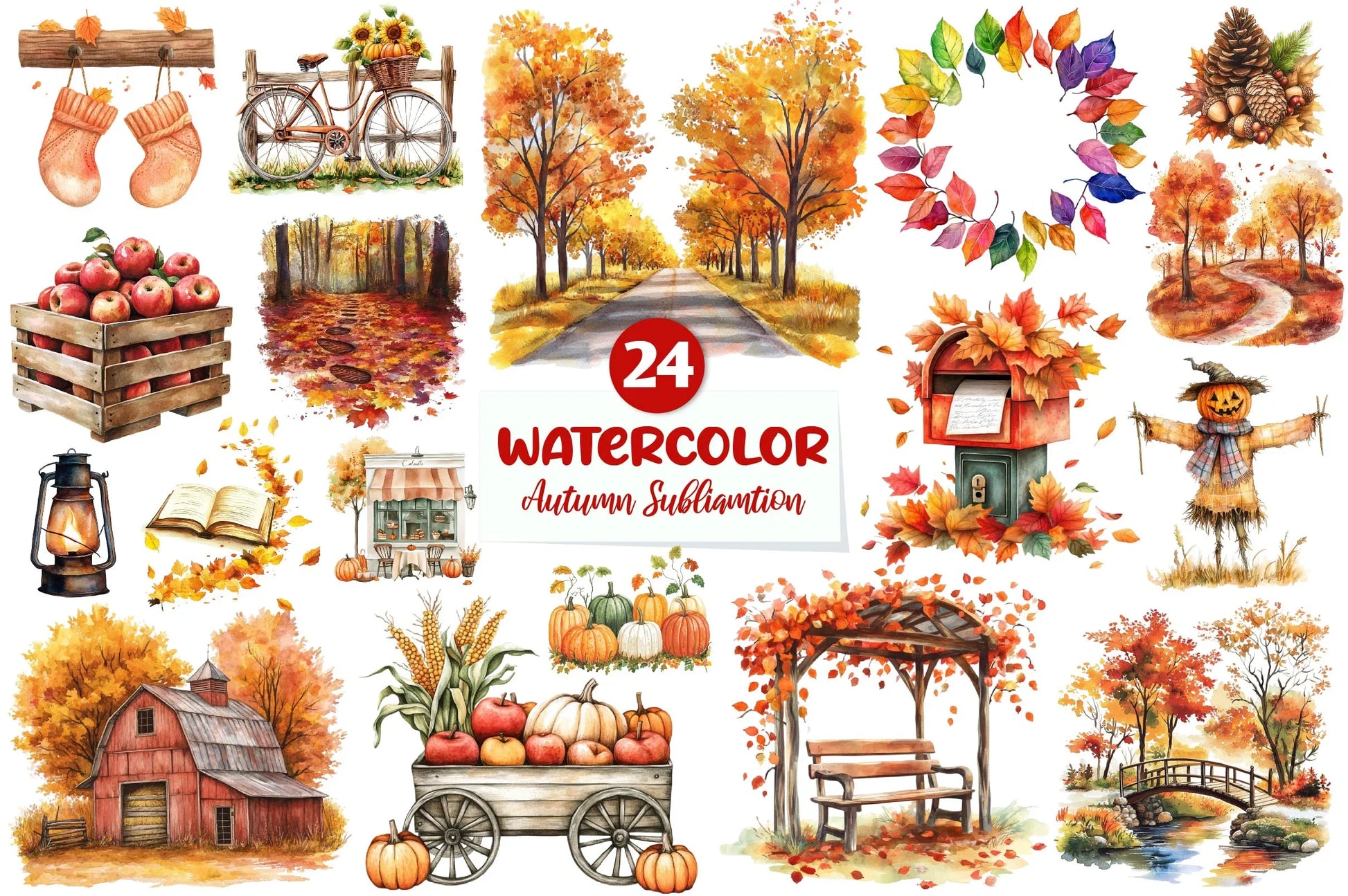 Autumn Clip Art Clipart Bundle - CraftNest - Digital Crafting and Art