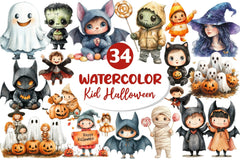 Kid Halloween Clipart Bundle - CraftNest - Digital Crafting and Art