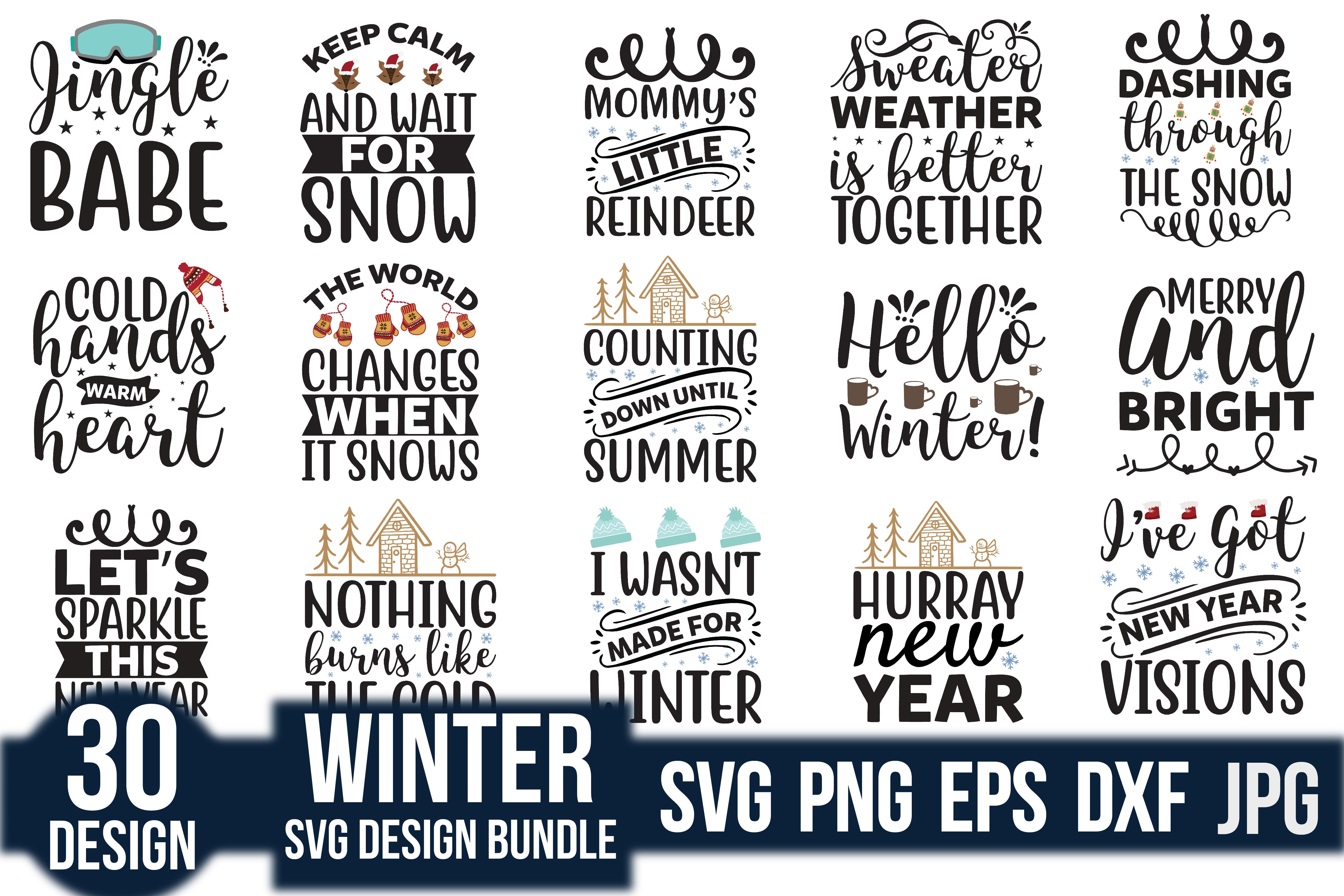 Winter SVG Bundle 4 - CraftNest - Digital Crafting and Art