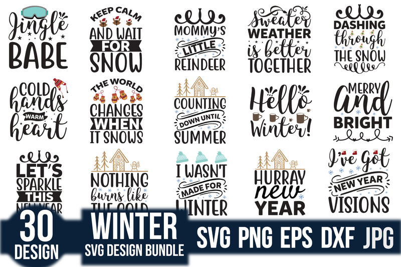 Winter SVG Bundle 4 - CraftNest - Digital Crafting and Art
