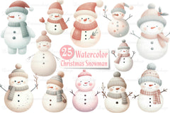 Snowman Clipart Bundle - CraftNest - Digital Crafting and Art