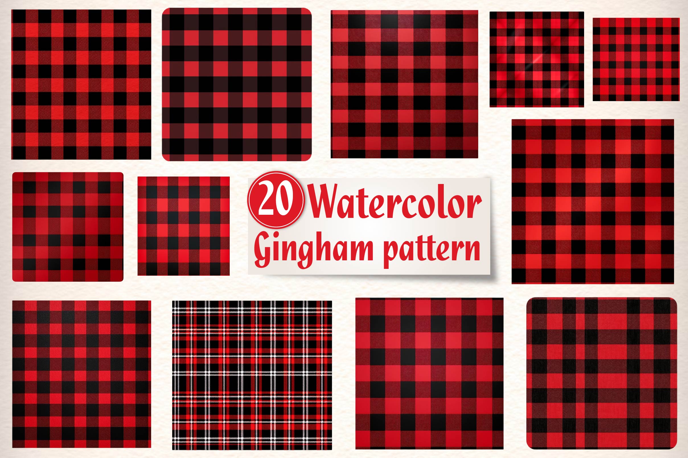 Gingham Pattern Clipart Bundle - CraftNest - Digital Crafting and Art