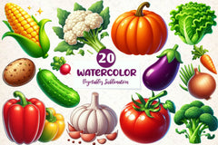 Vegetables Clipart Bundle - CraftNest - Digital Crafting and Art