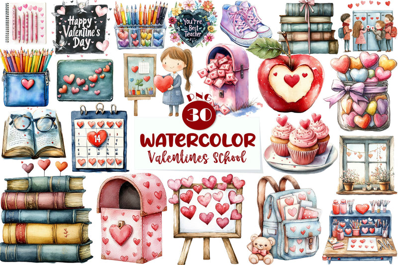 Valentines In School Clipart Bundle - CraftNest - Digital Crafting and Art