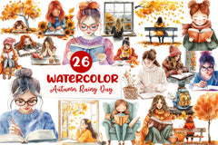Autumn Journaling Girl Clipart Bundle - CraftNest - Digital Crafting and Art