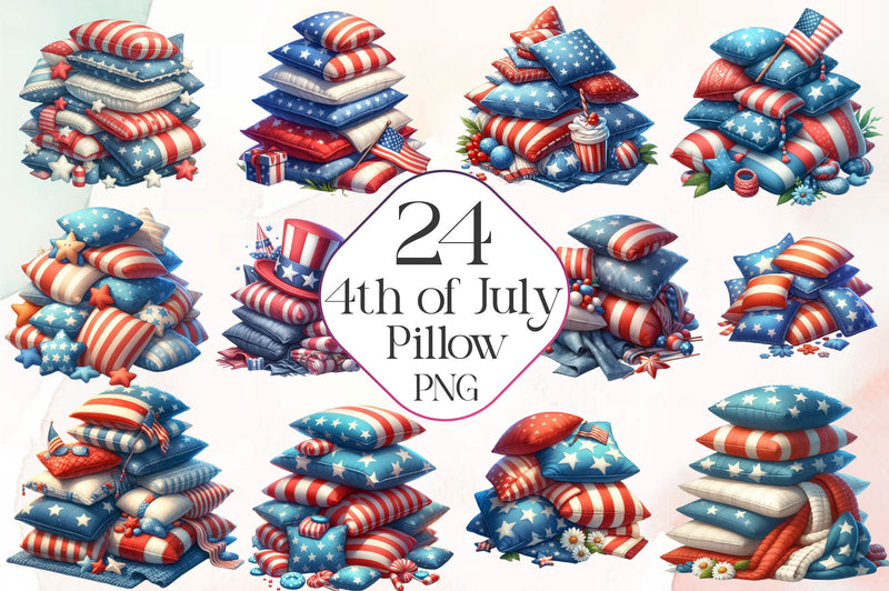4th Of July Pillow Clipart Bundle - CraftNest - Digital Crafting and Art
