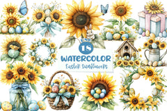 Easter Sunflowers Clipart Bundle - CraftNest - Digital Crafting and Art