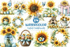 Easter Sunflowers Clipart Bundle