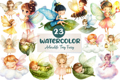 Adorable Tiny Fairy & Sparkles Clipart Bundle - CraftNest - Digital Crafting and Art