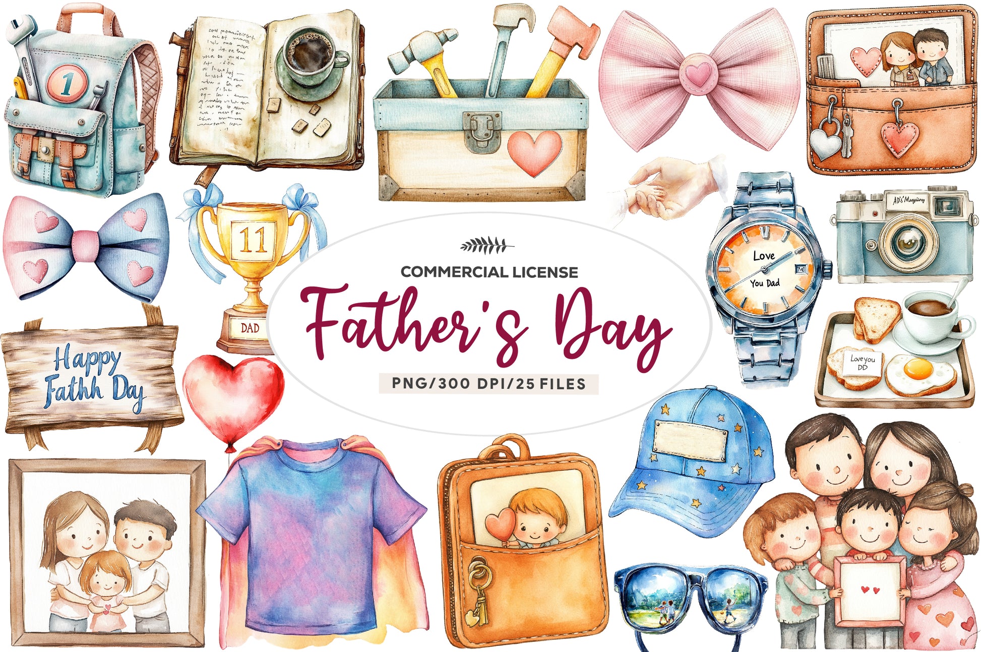 Fathers Day Clipart Bundle - CraftNest - Digital Crafting and Art