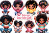 Cute Afro Girl Clipart Bundle
