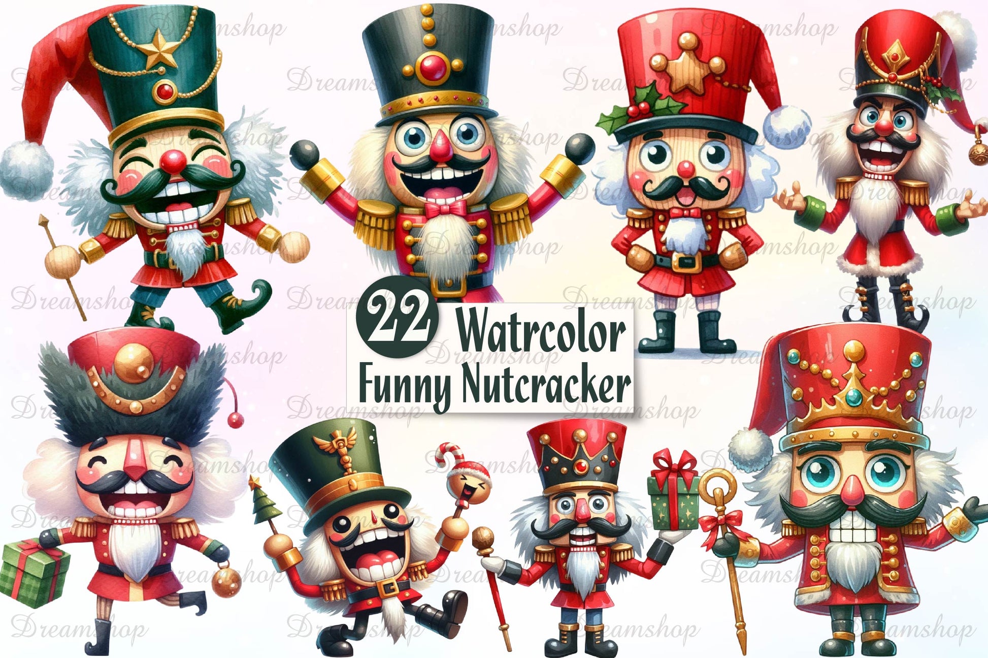 Christmas Funny Nutcracker Clipart Bundle - CraftNest - Digital Crafting and Art
