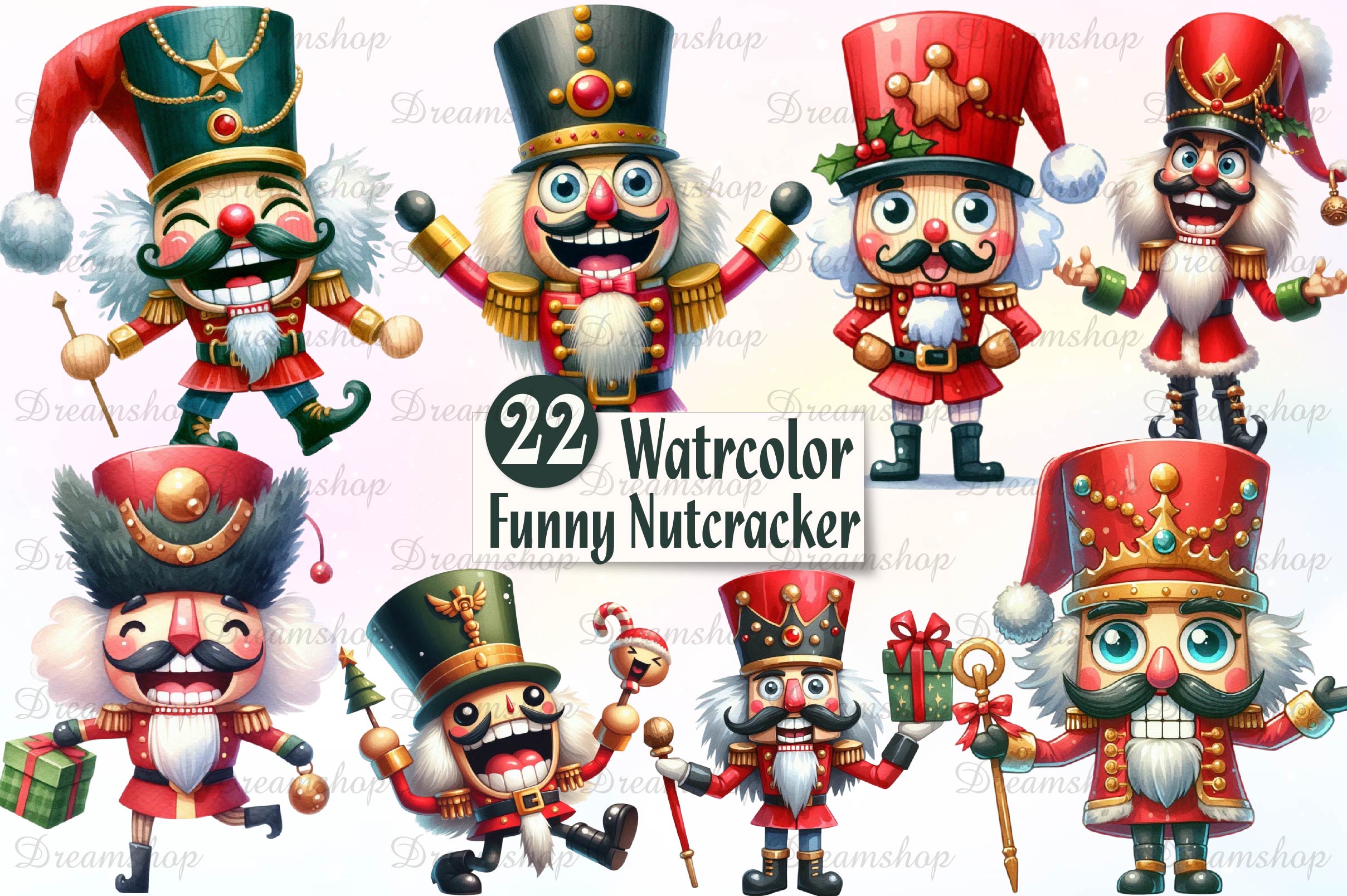 Christmas Funny Nutcracker Clipart Bundle - CraftNest - Digital Crafting and Art